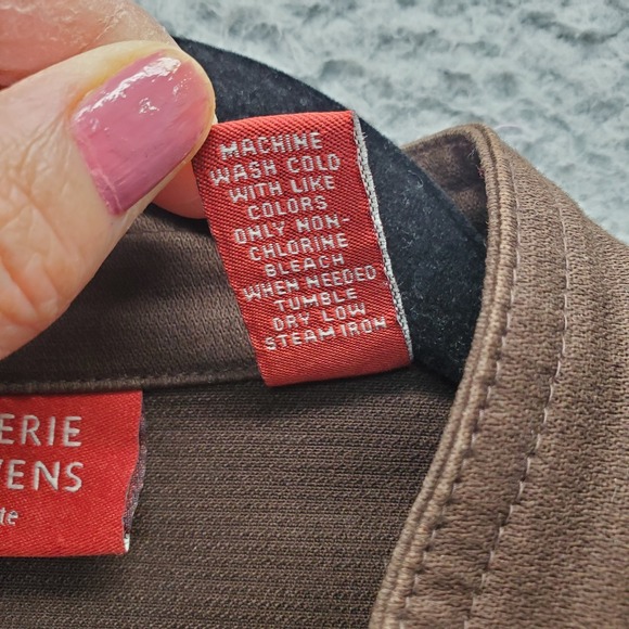 Valerie Stevens Jacket Womens PM Brown Regular Outdoor Long Sleeve Button Front - Picture 7 of 12